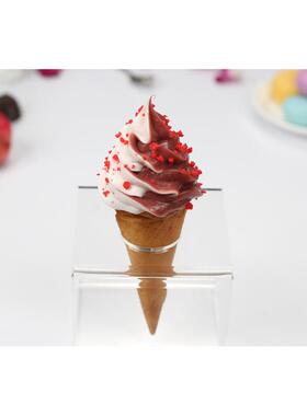 仿双真色蛋筒冰激淋道甜品模型连BQL123锁冷饮店示橱窗展具