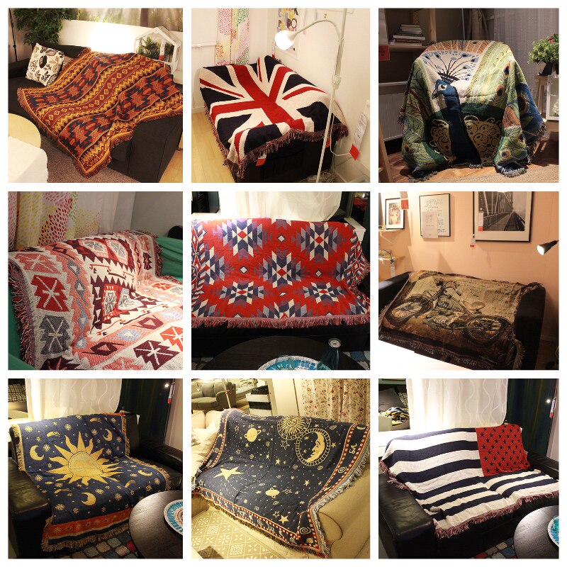 沙发毯全盖毯子超大号休闲毯装饰毯针织地毯地垫毛毯挂毯几何图案,淘宝优惠券,粉丝福利购,淘宝优惠卷