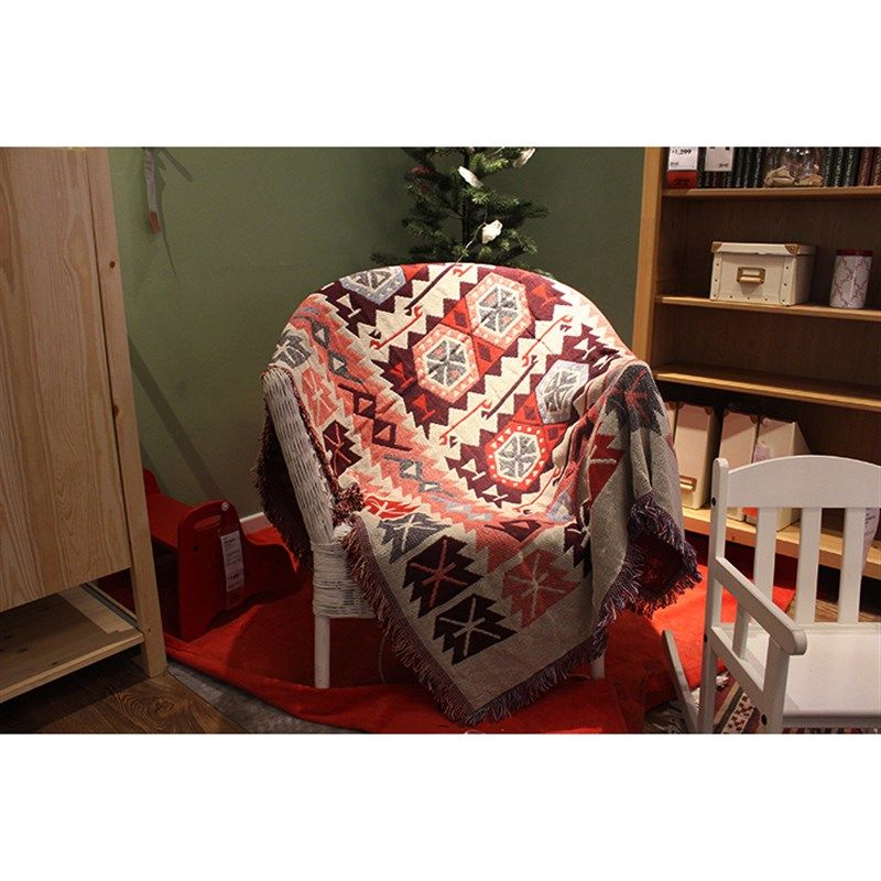 沙发毯全盖毯子超大号休闲毯装饰毯针织地毯地垫毛毯挂毯几何图案,淘宝优惠券,粉丝福利购,淘宝优惠卷