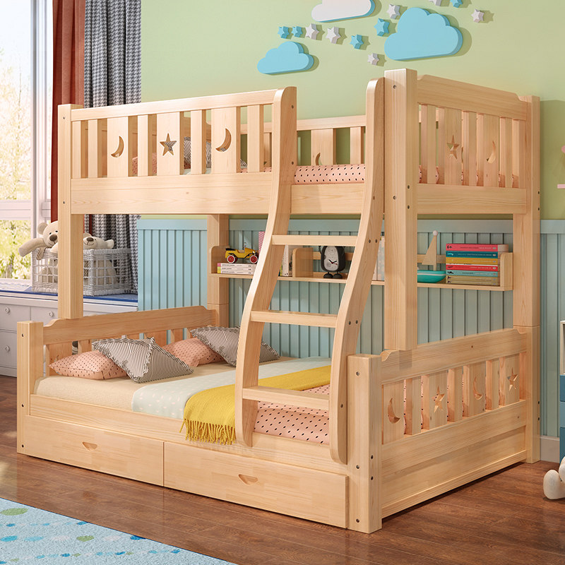 全实木上下床双层床两层儿童床宿舍高低床子母床双人床上下铺木床,淘宝优惠券,粉丝福利购,淘宝优惠卷