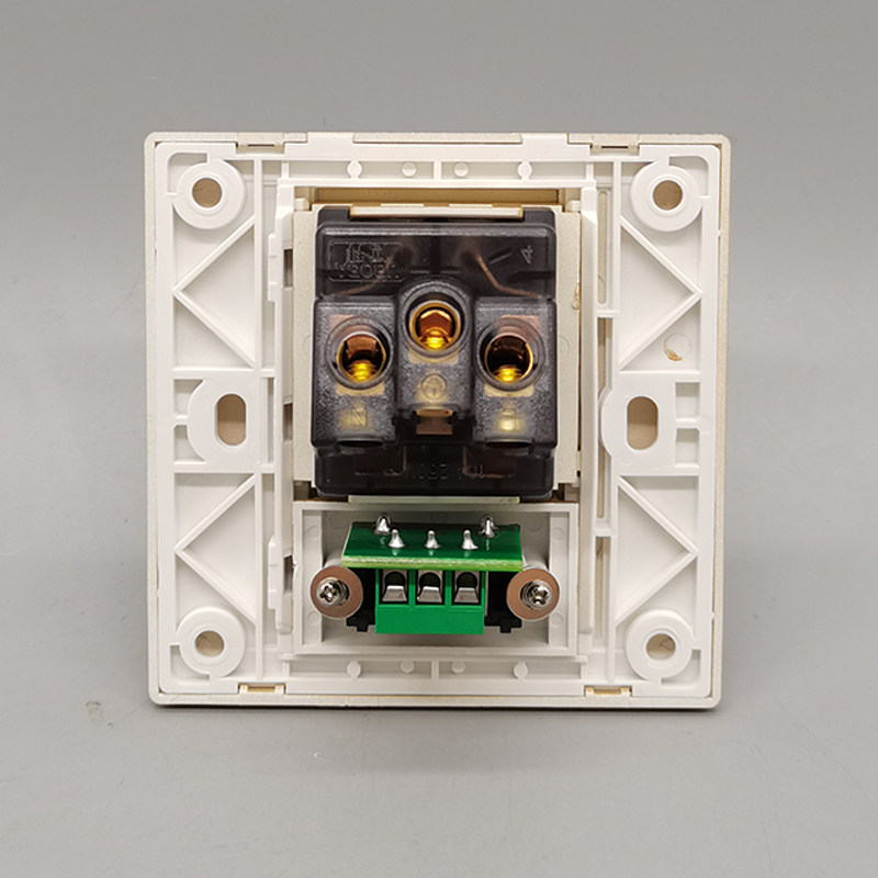 拉丝金色86型音频免焊接线莲花红白音频AV五孔电源5孔插座二三插,淘宝优惠券,粉丝福利购,淘宝优惠卷