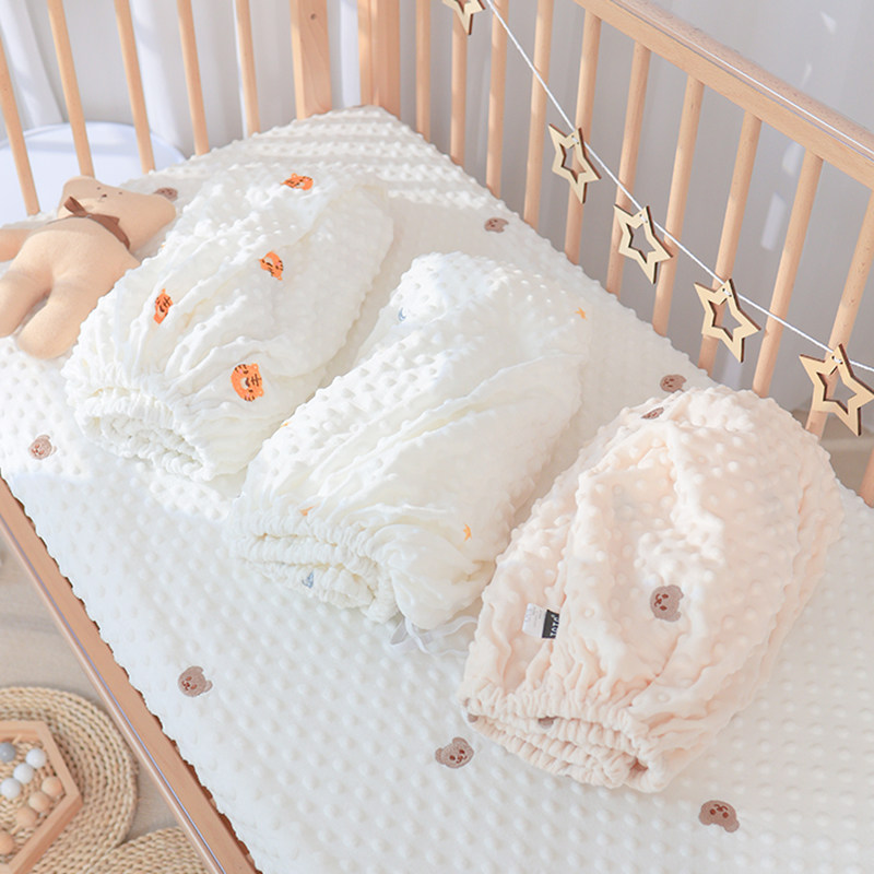 婴儿床床笠豆豆绒床单a类床上用品床垫套宝宝幼儿园拼接床罩定制,淘宝优惠券,粉丝福利购,淘宝优惠卷