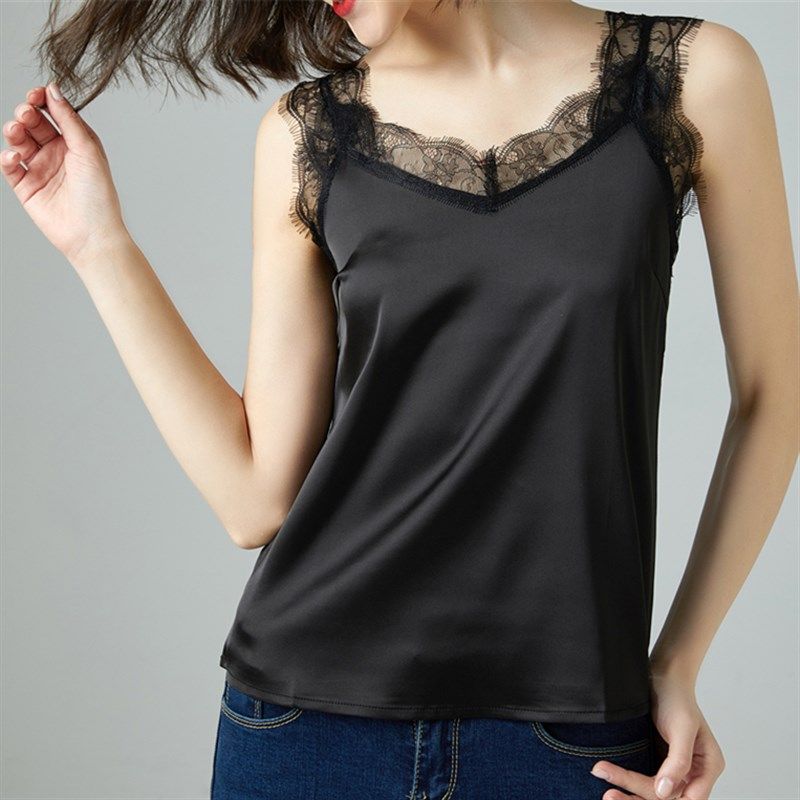 夏装女士吊带背心女蕾丝内搭无袖上衣女夏西装打底衫外穿性感美背,淘宝优惠券,粉丝福利购,淘宝优惠卷
