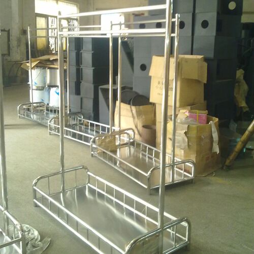 长形不锈钢送挂衣车    送衣车手推车酒店宾馆送衣架   车台裙架 - 图1