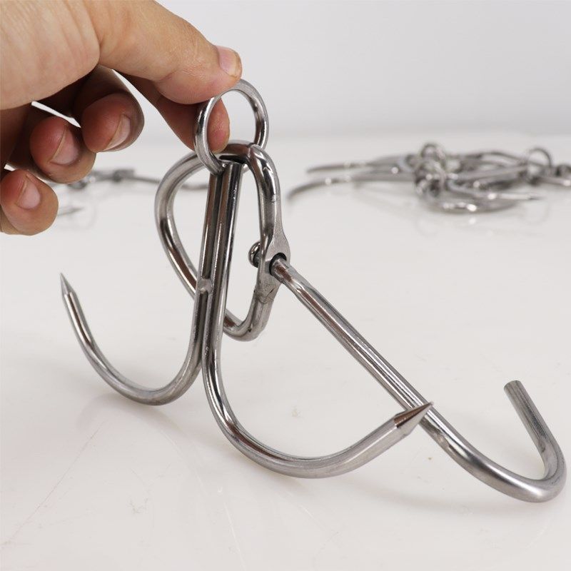 不锈钢北京烤鸭双钩鸭胚挂钩壁炉烤鸭钩子烧鹅钩猪肉挂钩风压柜钩,淘宝优惠券,粉丝福利购,淘宝优惠卷