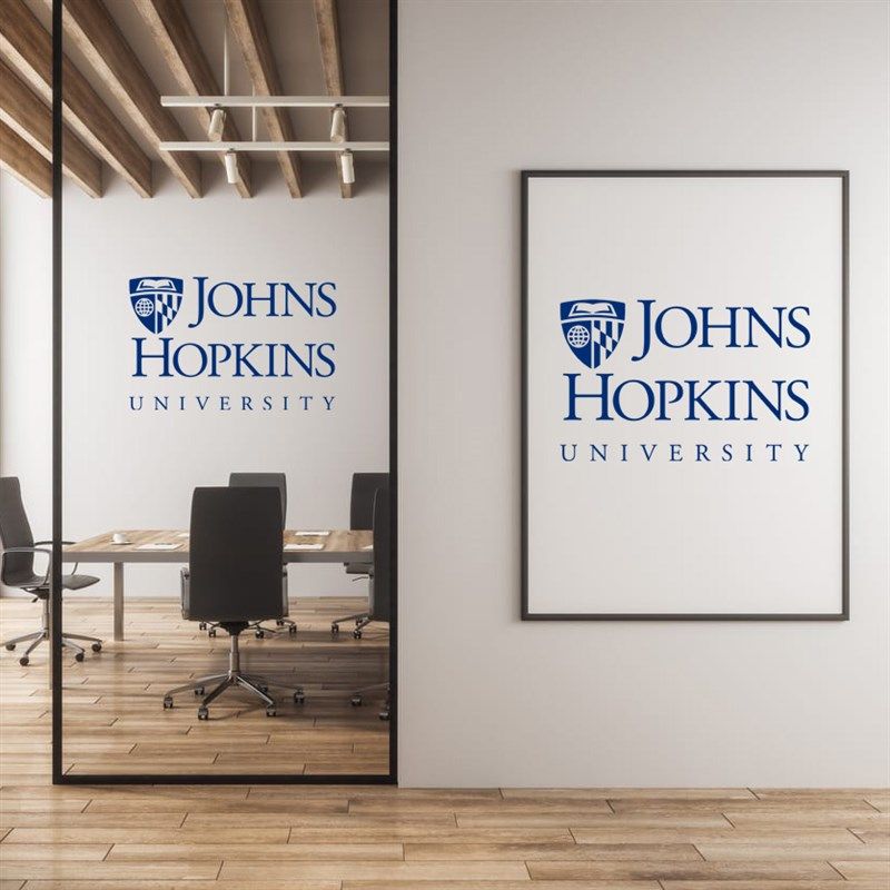 JHU约翰霍普金斯大学墙贴办公室玻璃贴纸装饰个性创意车贴咖啡厅,淘宝优惠券,粉丝福利购,淘宝优惠卷