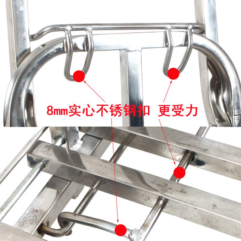 行李车 折叠 便携 万向轮不锈钢音响拖车四轮推车拖车买菜购物车,淘宝优惠券,粉丝福利购,淘宝优惠卷
