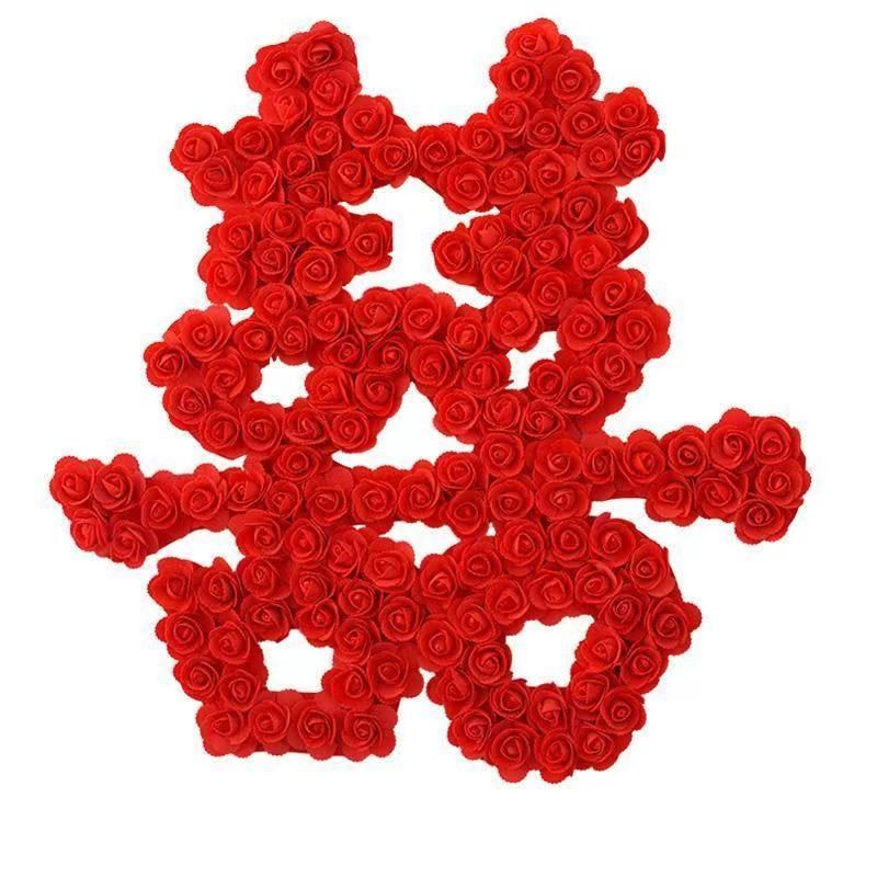 结婚庆用品婚房卧室婚礼布置装饰无纺布玫瑰花喜字贴大门囍字拉花,淘宝优惠券,粉丝福利购,淘宝优惠卷