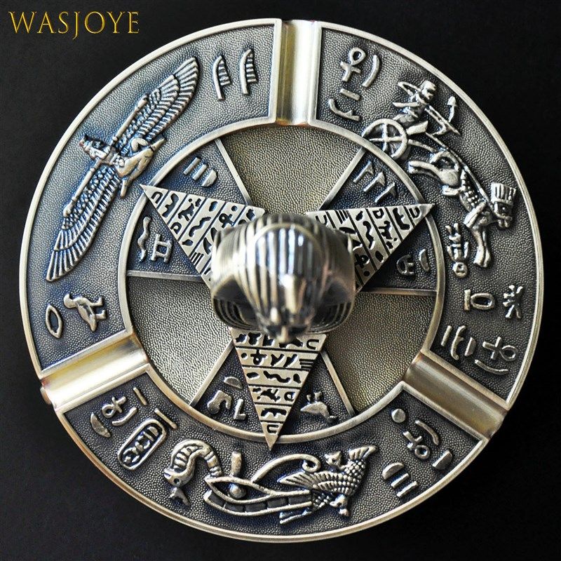 埃及法老复古家用带盖大号烟灰缸创意个性潮流多功能时尚男生礼品,淘宝优惠券,粉丝福利购,淘宝优惠卷