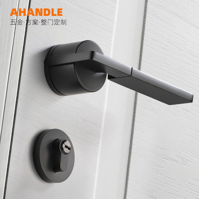 简约日式分体锁木门房门卧室门把手家用机械家用锁具静音门锁全套,淘宝优惠券,粉丝福利购,淘宝优惠卷