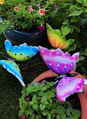 花园装饰小摆件卡通动物蝴蝶插件园艺装饰幼儿园阳台庭院露台饰品