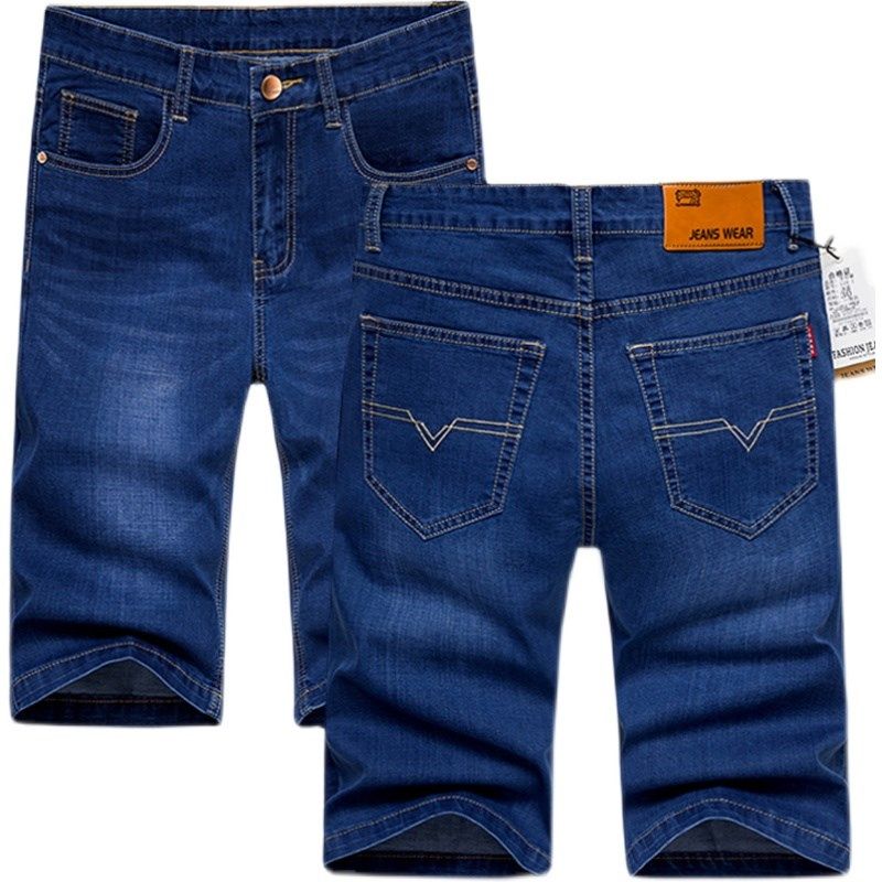 夏季薄款男士牛仔短裤五七分休闲牛仔裤子男宽松直筒马裤七分中裤,淘宝优惠券,粉丝福利购,淘宝优惠卷