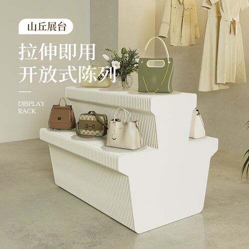 十八纸展台展示架装饰陈列置物展架多层中岛展示台可折叠轻型展桌 - 图0