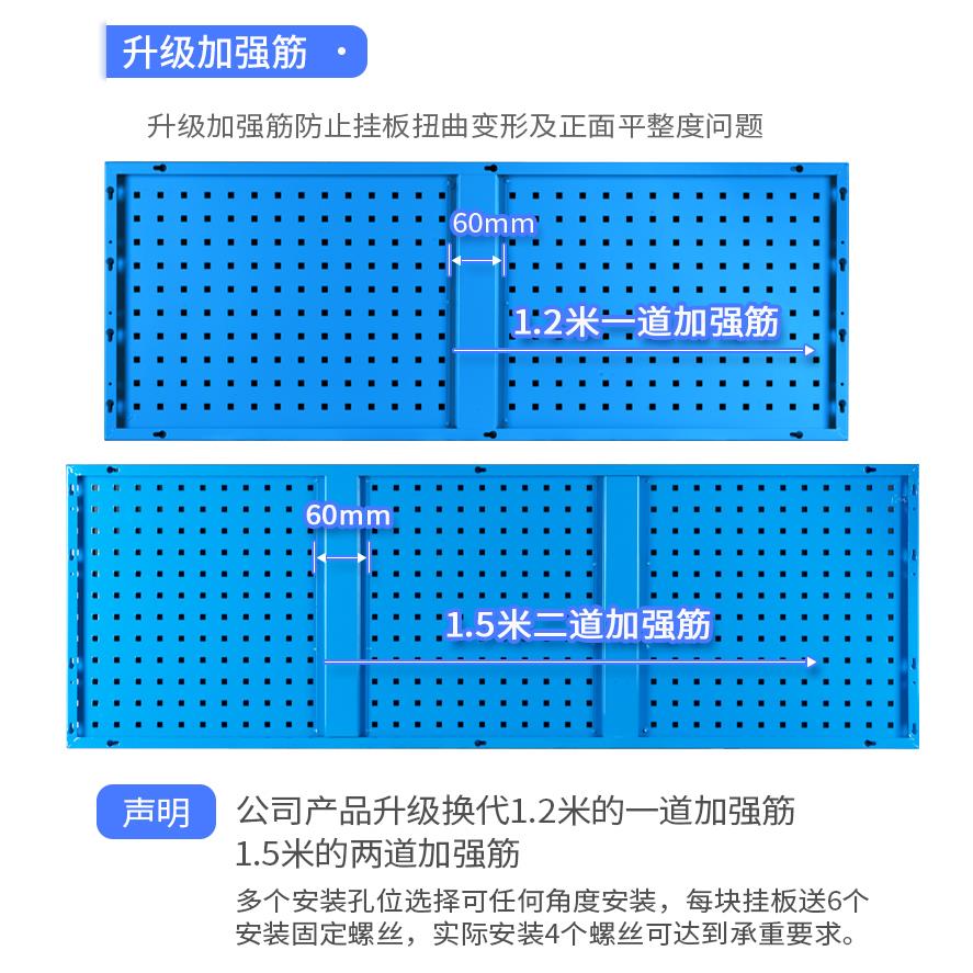 Factory direct sales hardware tool hanging board wall storage hole board display rack square hole hanging board hook tool hanger
