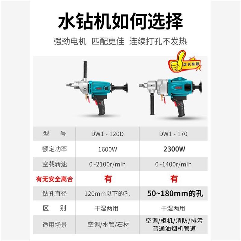 博大水钻机无刷水钻打孔机大功率开孔钻孔机搅拌机打洞机台式支架,淘宝优惠券,粉丝福利购,淘宝优惠卷