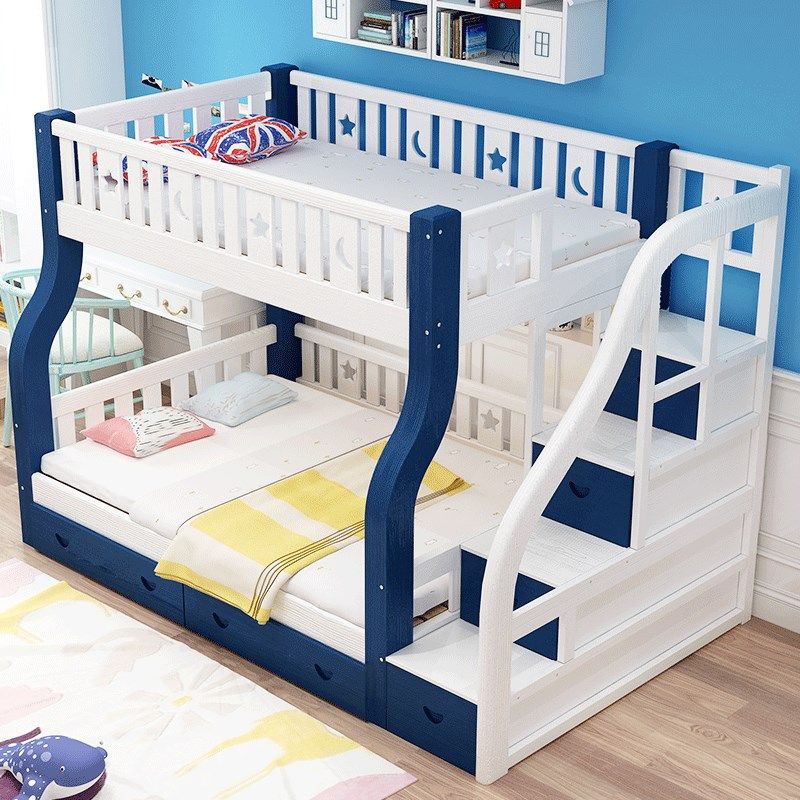 上下铺木床双层床两层上下床多功能组合高低床全实木二胎儿童房床,淘宝优惠券,粉丝福利购,淘宝优惠卷