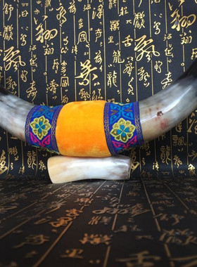 精品牛角动物摆件工艺酒饭店复古怀旧办公室装饰饭店股市商务礼品