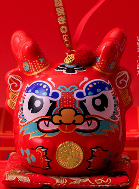 2024龙年生肖创意钱龙存钱罐摆件国潮生肖吉祥物开业年会招财定制