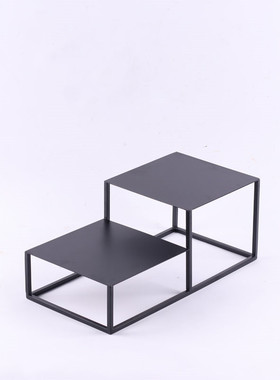 新款黑色金属小型铁架底座软装工艺品玄关式盆景盆栽铁艺置物