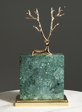 欧式大理石铜座钟客厅电视柜书桌装饰创意时钟摆件摆钟轻奢装饰品