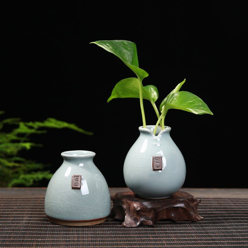 简约客厅创意插花摆件家居装饰陶瓷干花花瓶花艺摆设哥窑水培器皿,淘宝优惠券,粉丝福利购,淘宝优惠卷