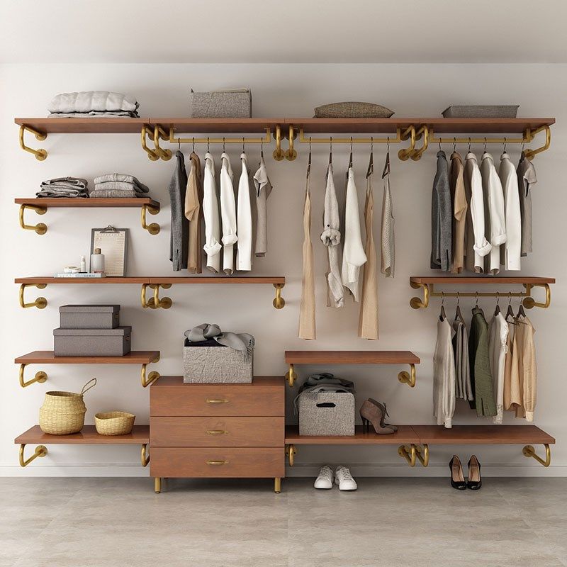 壁挂式衣帽间置物架子组装铁艺全挂式衣柜家用卧室金属挂衣架砌墙,淘宝优惠券,粉丝福利购,淘宝优惠卷