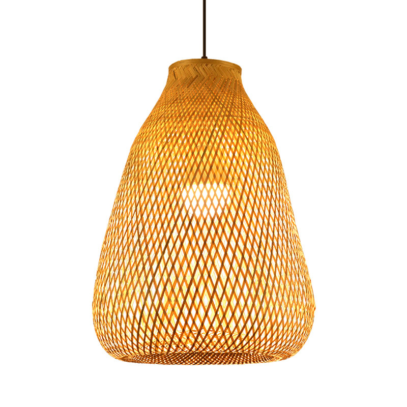 竹艺吊灯简约禅意茶室灯具创意个性灯笼餐厅饭店竹编侘寂风灯罩,淘宝优惠券,粉丝福利购,淘宝优惠卷