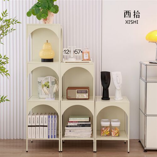 客厅落地置物架靠墙组合书架角落书柜杂物收纳陈列架展示柜一体 - 图0