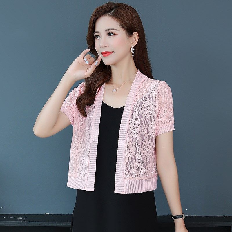 夏女蕾丝小披肩配吊带裙子上衣短款防晒衣外搭空调开衫百搭薄外套,淘宝优惠券,粉丝福利购,淘宝优惠卷