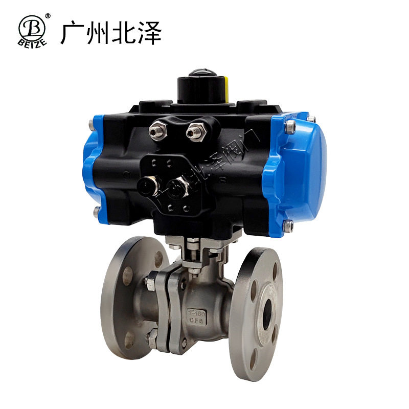 Pneumatic stainless steel flange ball valve Q641F-16P industrial chemical environmental protection water treatment new energy intelligent equipment