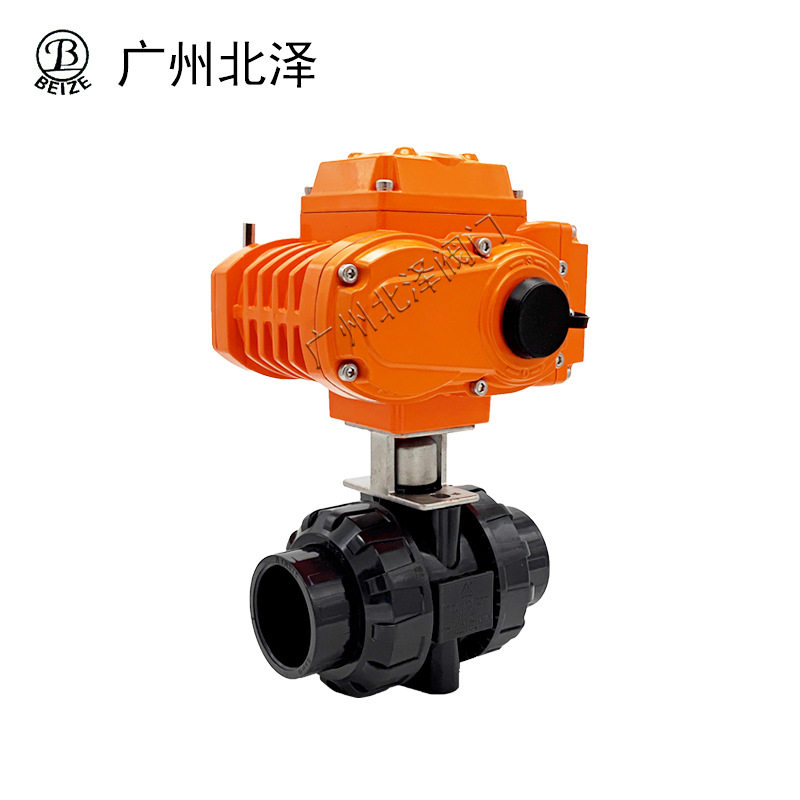 Electric UPVC socket ball valve Q981F-10S environmentally friendly chemical farmland water treatment new energy intelligent equipment