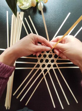 竹片竹篾条竹编DIY材料包竹编灯笼竹条竹制品DIY创意手工学生竹编