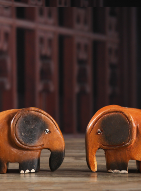 泰式大象摆件客厅办公室创意家居工艺品电视柜酒柜装饰品小象摆设