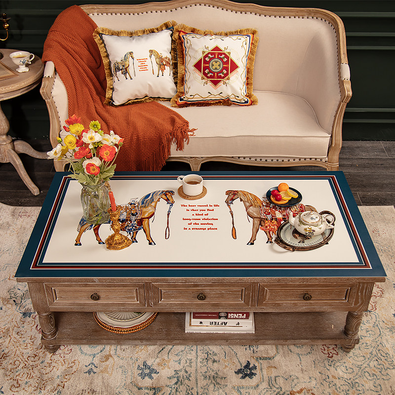 橙色回忆PVC茶几垫桌布防水防油免洗桌垫轻奢复古欧式皮革防烫垫,淘宝优惠券,粉丝福利购,淘宝优惠卷