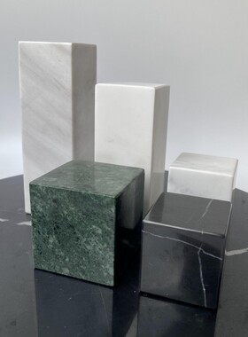 大理石雕塑底座 摆件工艺品底座垫板 装饰品摆台 大理石方块底座