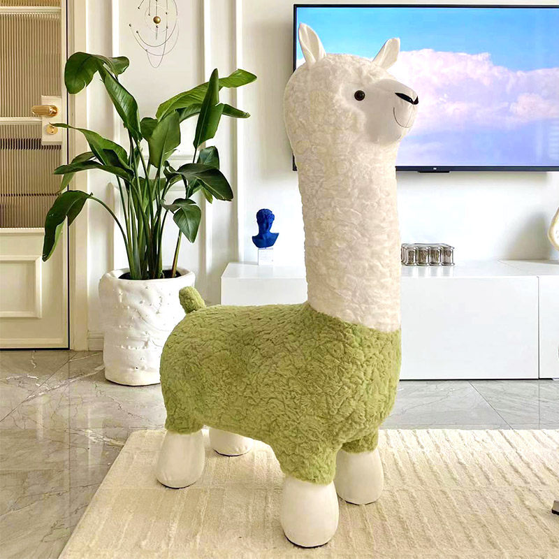 超大创意羊驼凳子动物坐凳落地家具摆件客厅装饰乔迁新居搬家礼物,淘宝优惠券,粉丝福利购,淘宝优惠卷
