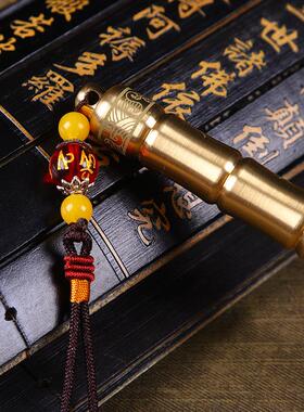 纯黄铜文昌笔挂件文昌七彩宝石金榜题名雕刻工艺品礼品礼物送孩子