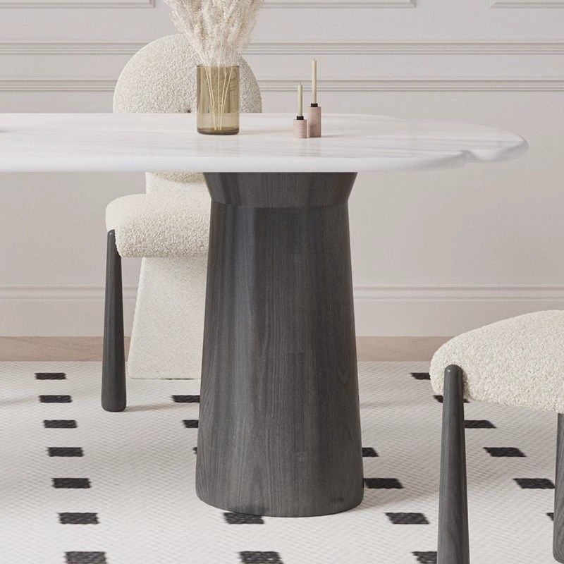 奶油风餐桌大理石长方形饭桌餐厅岩板实木餐桌椅子组合,淘宝优惠券,粉丝福利购,淘宝优惠卷