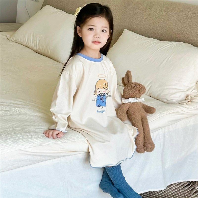 女童睡裙春秋季纯棉儿童睡衣公主风长袖宝宝a类小女孩家居服秋冬,淘宝优惠券,粉丝福利购,淘宝优惠卷