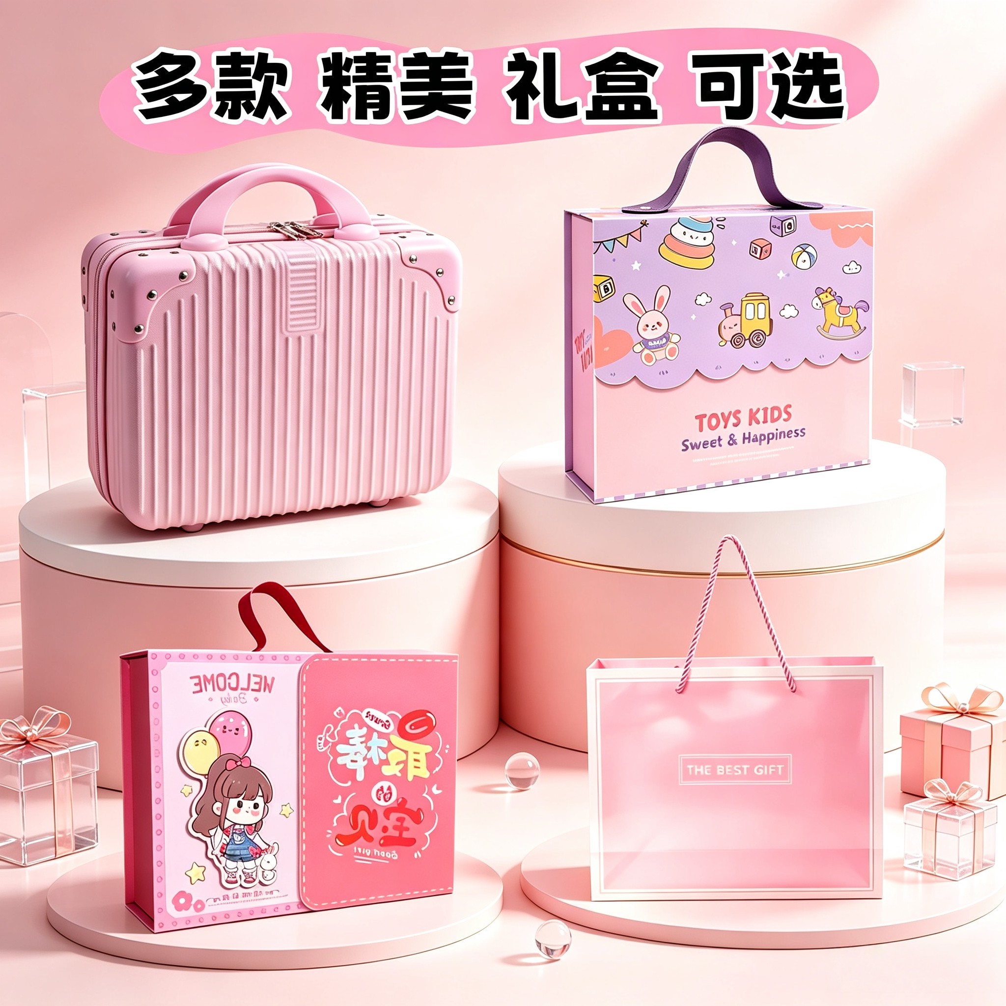 Girls stationery set gift box school gift package first grade children's school supplies gift primary school students junior high school students special practical stationery supplies birthday souvenir girl heart gift