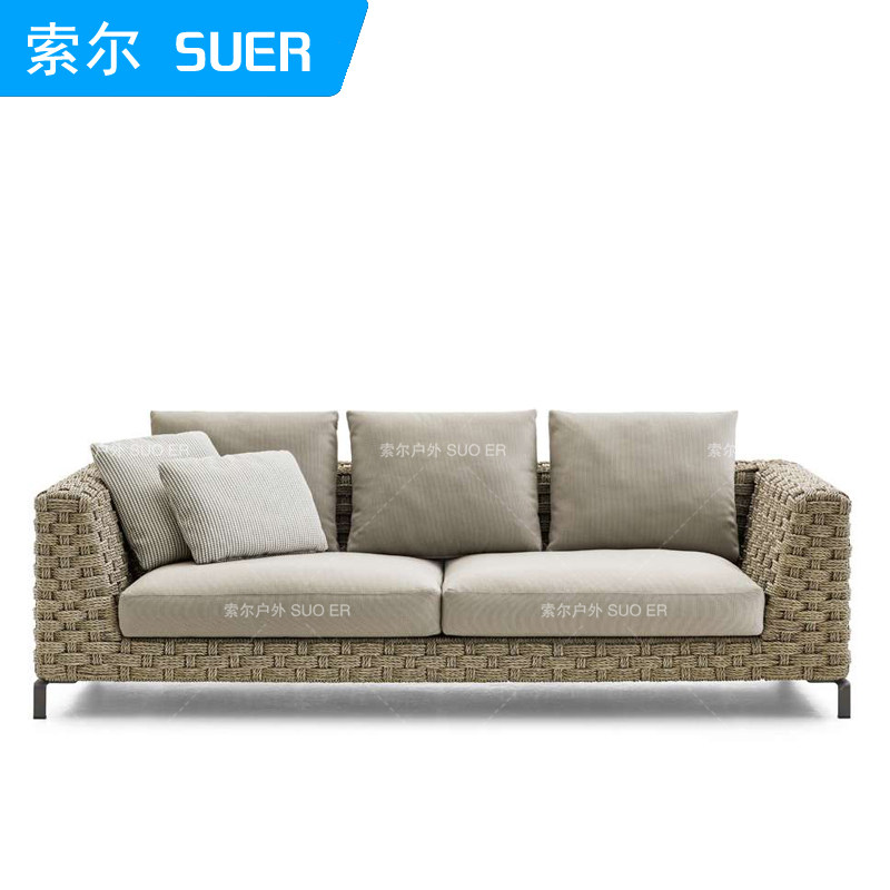 户外沙发藤沙发设计酒店样板房织带沙发室外软装庭院民宿藤编沙发,淘宝优惠券,粉丝福利购,淘宝优惠卷