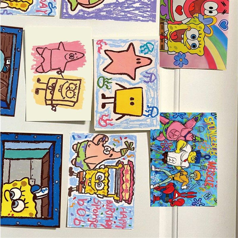 派大星油画棒网红拍照背景墙面装饰海报房间装饰宿舍卡通海报潮,淘宝优惠券,粉丝福利购,淘宝优惠卷