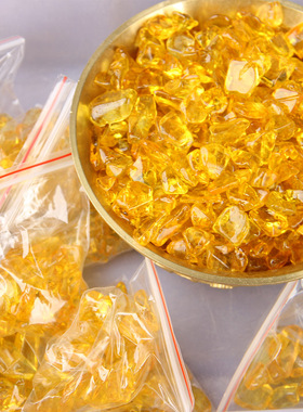 人造水晶碎石  黄水晶碎石 七彩水晶碎石