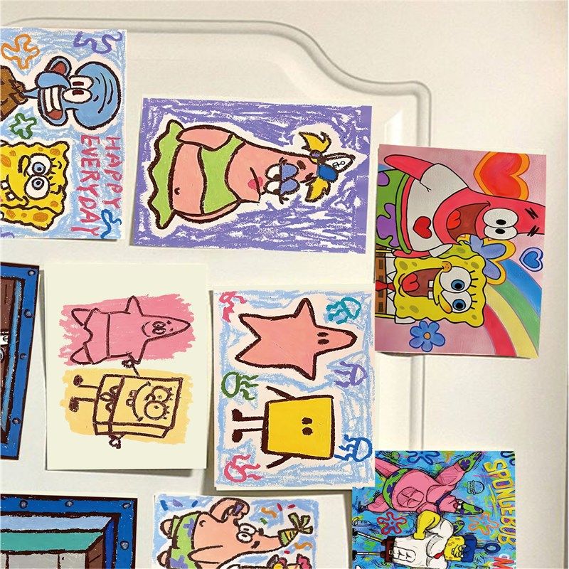 派大星油画棒网红拍照背景墙面装饰海报房间装饰宿舍卡通海报潮,淘宝优惠券,粉丝福利购,淘宝优惠卷