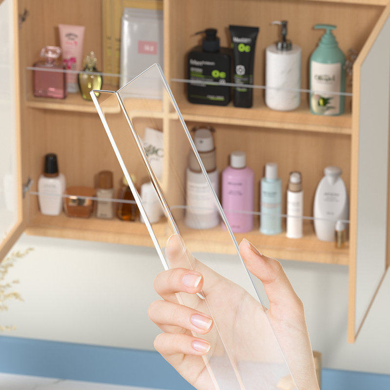 压克力镜柜挡板化妆室收纳盒浴室化妆品l型防掉落遮挡隔板置物架,淘宝优惠券,粉丝福利购,淘宝优惠卷