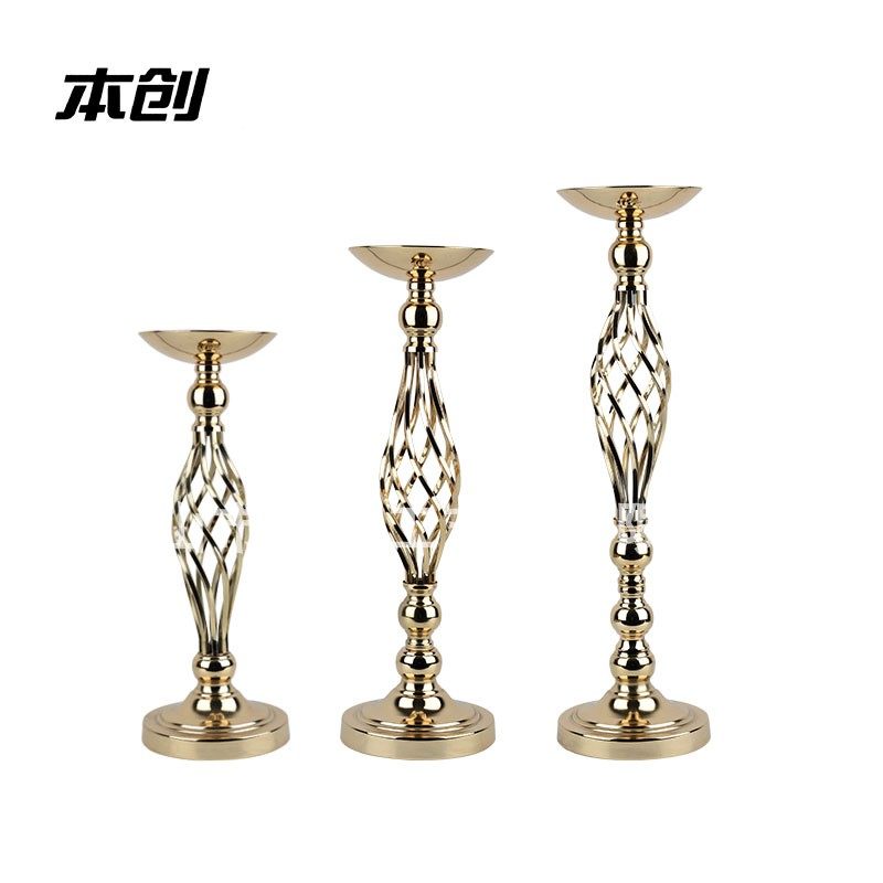 婚庆道具铁艺路引婚礼装饰烛台花瓶摆件酒店迎宾客厅餐桌插花花器,淘宝优惠券,粉丝福利购,淘宝优惠卷