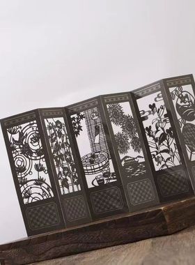 3D立体盘饰纸书法垫纸菜品装饰意境菜垫纸摆盘镂剪纸盘饰立体盘饰