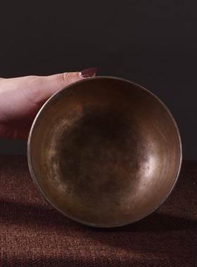 梵木果掌心老颂钵尼泊尔手工佛音碗法海钵碗冥想打坐疗愈教程铜磬