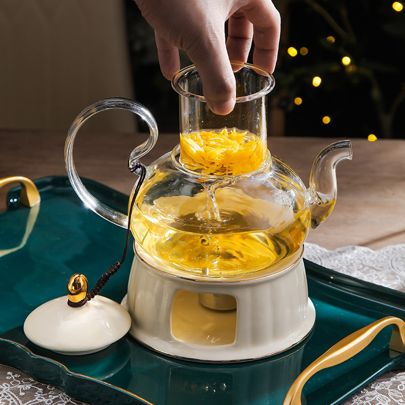 下午茶具花茶壶茶杯套装家用煮茶养生壶蜡烛加热泡茶壶玻璃耐高温,淘宝优惠券,粉丝福利购,淘宝优惠卷