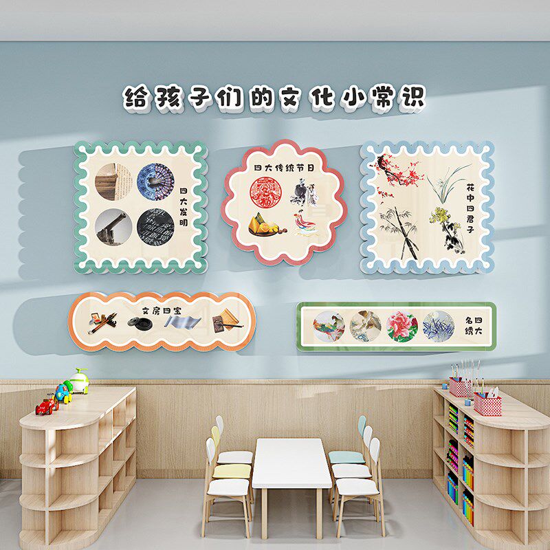 幼儿园文化小常识班级布置教室装饰立体墙贴自粘卡通创意贴纸防水,淘宝优惠券,粉丝福利购,淘宝优惠卷